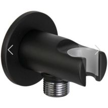 Supporto Minimal Con Presa Acqua Nero Opaco