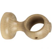 Supporto monoblocco chiuso 5 cm in legno naturale ø 28 mm