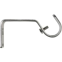 Supporto per Tenda a Parete - Cromo Satinato - 10 cm - Metallo Argento - Design Moderno