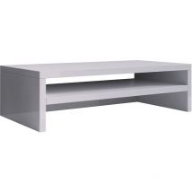 Muebles Bonitos - Supporto per monitor pc Scrivania Supporto Riser Computer Supporto Schermo Alza Schermo 56x13x23cm Modello Adelis xxl Bianco lucido