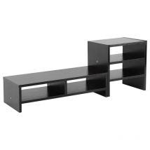 Ugreat - Supporto per monitor per laptop, organizer per scrivania, scaffale a 3 livelli (noce nero)