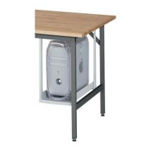 RAU - Supporto per pc H500XL150-230mm grigio chiaro. Lamiera acciaio ral 7035