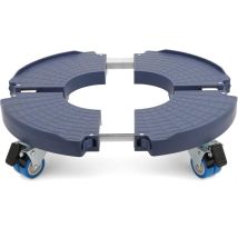 Supporto per piante su ruote, rotazione a 360°, capacità 200 kg, vassoio regolabile ø 40-54 cm, supporto per vaso da fiori per interni ed esterni,