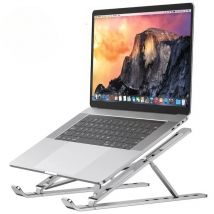 BS - Supporto Portatile pc Cellulare Tablet Base Pieghevole Regolabile Silver