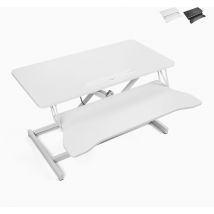 Office24 - Supporto regolabile in altezza rialzo per monitor pc da scrivania Jallo+ Colore: Bianco