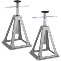 Cavalletto Cavalletto Cavalletto, supporti per auto, regolabile in altezza 28 - 43 cm, accessori per caravan, portata fino a 1000 kg, confezione da 2