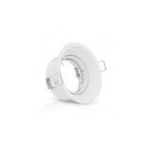Supporto Spot led Rotante Orientabile 30° Bianco IP20 Ø85mm - foratura Ø75mm
