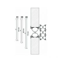Profil alu pour fixation de joint de porte battante à visser 450160 Ellen