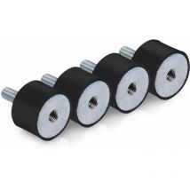 Supports d'amortisseur en caoutchouc Ensemble de 4 supports d'isolateur en caoutchouc avec goujons M8 Anti Vibration