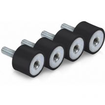 Supports d'amortisseur en caoutchouc Ensemble de 8 supports d'isolateur en caoutchouc avec goujons M6