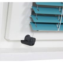 2 Fixations sans perçage universelles & réglables pour câbles de store - Anthracite