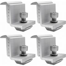 Ersandy - Supports de Panneau Solaire Lot de 4, Panneau z, Fixation Panneau Solaire pour Panneau Solaire, Support de Panneau Solaire Hauteur du