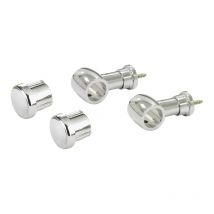 Supports et embouts contemporain - Décor : Chromé - Matériau : Zamac / Plastique - Pour tube de diamètre : 16 mm - itar