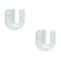 Cessot - Soporte de nacimiento con base 35mm para armario diámetro 16mm, 2 piezas, blanco