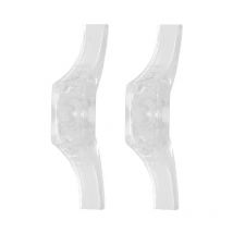 Cessot - Cierre de cordón transparente, proyección 15mm, altura 75mm, 2 piezas