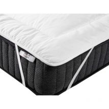 Beliani - Surmatelas Confortable Rectangulaire 160 x 200 cm en Microfibre Blanc Aizkorri