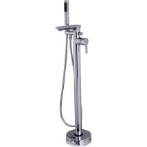 Invena - Robinet Mitigeur Baignoire Chrome Haut Monocommande Sur Pied