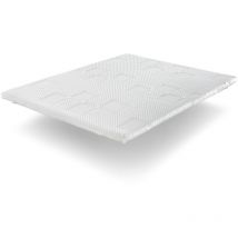Xaluca - Surmatelas 200X200 bastille Epaisseur 4 cm - Respirabilite - Adaptabilite