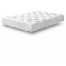 Surmatelas 3D Luxe Sampur Convient à tous les matelas - 4 sangles de maintien - Confort enveloppant - 140 x 200 cm - Blanc