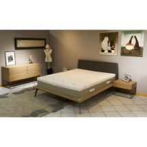 Literie Julien - Surmatelas Anatomique Hyper Moelleux et Confort 200x200 x 6 cm + Alèse Déhoussable Entretien Facile - -