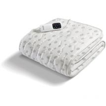 Imetec - Surmatelas Chauffant 1 Place Adapto, 150x80cm - 6 Températures - 100% Coton Chauffage Rapide - Température Constante
