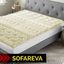 Sofareva - Surmatelas United 70x200 cm 13 zones de confort Memoire de forme Alignement des vertèbres - beige