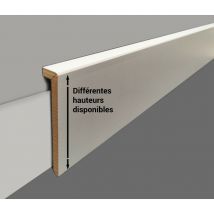 Madeinnature - Surplinthe bois - Plinthe à recouvrement prépeinte blanche - fabrication francaise – Hauteur longueur au choix - 10cm - 70 ml.