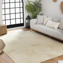 Surya - Tapis Intérieur/Extérieur à Effet 3D et Relief Beige 200x275 cm