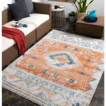 Tappeto per Esterni e Interni Moderno Etnico Rosso e Blu 120 x 170 cm - Surya