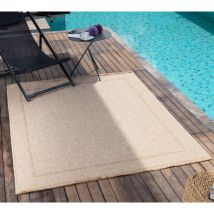 Tappeto per Esterni e Interni Effetto Juta Marrone e Beige 120 x 170 cm - Surya