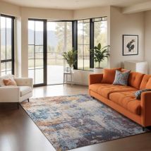 Surya - Tappeto Salotto a Pelo Corto Soggiorno Astratto Moderno Multicolore 160 x 213 cm