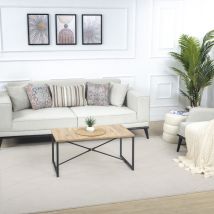 Tappeto Salotto a Pelo Corto Soggiorno Berbero Etnico Avorio 160 x 213 cm - Surya