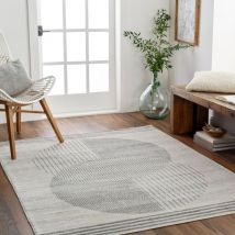 Surya - Tappeto Salotto a Pelo Corto Soggiorno Scandinavo Moderno Beige e Grigio 200 x 275 cm