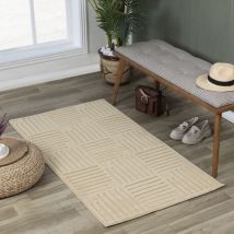 Tappeto Salotto Soggiorno e Esterno Scandinavo Moderno Beige 80 x 150 cm - Surya