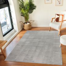 Tappeto Salotto Soggiorno e Esterno Scandinavo Moderno Grigio 200 x 275 cm - Surya