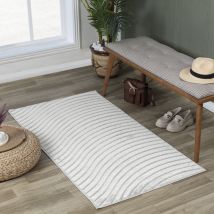 Tappeto Salotto Soggiorno e Esterno Scandinavo Moderno Bianco 80 x 150 cm - Surya
