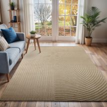 Tappeto Salotto Soggiorno e Esterno Scandinavo Moderno Beige 160 x 220 cm - Surya