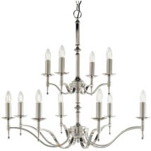 Interiors 1900 - Interiors - Lustre à 12 ampoules au fini nickel poli, E14