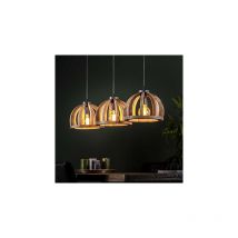 M&s - Suspension 3 lampes 120x30x150 cm en manguier naturel