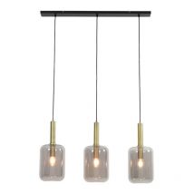 Millumine - Suspension 3 Lampes Lekar En Verre chromé