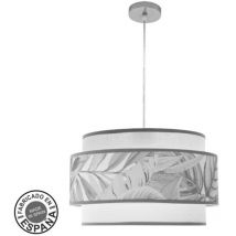 Fabrilamp - Suspension 3P Cameroun 3xe27 Chrome/blanc/gris Regx50x50 Cm