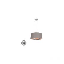 Fabrilamp - Suspension 40d Tunez 1xe27 Blanc/imprimé taupe