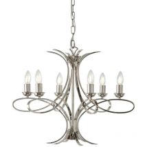 Interiors 1900 - Interiors - Lustre suspendu à 6 bras multiples, nickel poli, E14