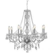 Searchlight - Marie Therese - Lustre à 8 ampoules au fini chrome acrylique Marie Therese, E14