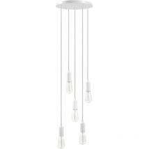 Suspension a tu estilo E27 5x60W Blanc - Blanco