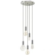 Suspension a tu estilo E27 5x60W Chromé - Cromo