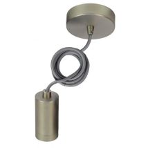 Girard Sudron – Suspension acier mat décorative – Hauteur 9,2 cm, diamètre 4,7 cm, culot E27, câble réglable 2 m – Luminaire