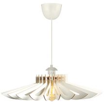 Suspension ajourée en mdf - d. 68 x h. 50 cm - Blanc - farita