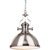 Firstlight Albion - Suspension de plafond à 1 ampoule en acier brossé, E27