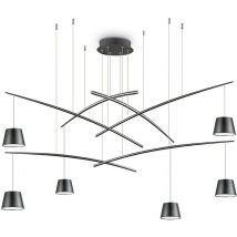 Ideal Lux - Fish - Luminaire suspendu à 6 ampoules del, noir